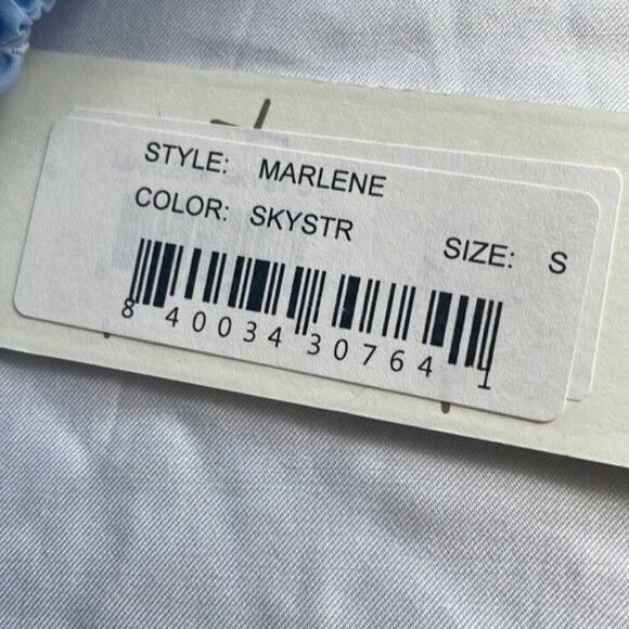 Petersyn Revolve Skirt Womens Small Marlene New Mini Tube Smocked Blue Ruffle - Picture 5 of 6